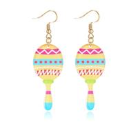 Cinco De Mayo Earrings for Women Fiesta Earrings Mexican Earrings Funny Rainbow Horse Earrings Colorful Dangle Earrings Mexico Theme Party Accessories Jewelry Gifts, Metal, No Gemstone