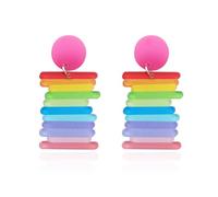 Cinco De Mayo Earrings for Women Fiesta Earrings Mexican Earrings Funny Rainbow Horse Earrings Colorful Dangle Earrings Mexico Theme Party Accessories Jewelry Gifts, Metal, No Gemstone