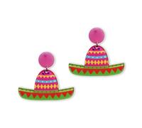 Cinco De Mayo Earrings for Women Fiesta Horse Hat Cactus Guitar Chili Acrylic Drop Dangle Earring for Mexican Festival Outfit, One Size, Alloy Steel, No Gemstone