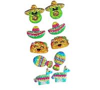 Cinco De Mayo Earrings for Women Funny Pepper Racket Rainbow Horse Hat Cactus Guitar Chili Acrylic Drop Dangle Earrings Mexican Fiesta Festival Jewelry Gifts, Acrylic, Agate