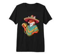 Cinco De Mayo Fox Eats Taco Funny Sombrero Mexican Premium T-Shirt