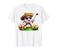 Cinco de Mayo Golf Ball Sombrero Sunglasses Golfer T-Shirt