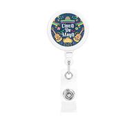 Cinco De Mayo Mexican Fiesta Retractable Badge Holder Reel Clip Id Card Holder forNurse Student Office Worker
