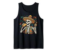 Cinco de Mayo Mexican Skeleton Taco Lover Sombrero 5th May Tank Top