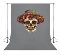 Cinco De Mayo Mexican Skull Funny Photography Backdrop Background Washable Photo Studio Backdrops for Party Video Shooting