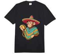 Cinco De Mayo Monkey Eats Taco Funny Sombrero Mexican Comfort Colors Adult Heavyweight T-Shirt
