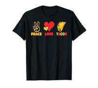 Cinco De Mayo - Peace Love Tacos Funny Tacos Lover T-Shirt
