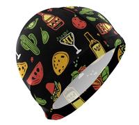 Cinco De Mayo Pepper Swim Cap for Men Lightweight Cloth Cap for Pool Bathing Swimming Hat One Size