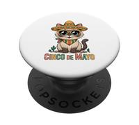 Cinco De Mayo Siamese Cat Fiesta Cool Style PopSockets Adhesive PopGrip