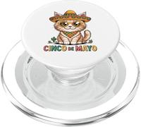 Cinco de Mayo Sombrero Maine Coon Cat Fiesta PopSockets PopGrip for MagSafe