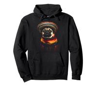 Cinco de Mayo Sombrero Pug Dog Funny Pullover Hoodie