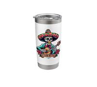 Cinco de Mayo Sugar Skull Mariachi Skeleton Stainless Steel Insulated Tumbler