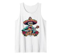 Cinco de Mayo Sugar Skull Mariachi Skeleton Tank Top