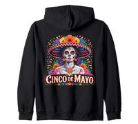 Cinco De Mayo Sugar Skull Sombrero Mexican Culture Holiday Zip Hoodie