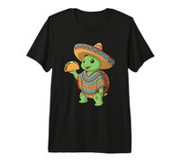 Cinco De Mayo Turtle Eats Taco Funny Sombrero Mexican Premium T-Shirt