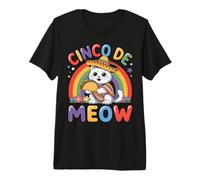 Cinco De Meow Cute Mexican Cat Kids Kitty Pre School Teacher Premium T-Shirt
