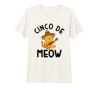 Cinco De Meow Funny Cat Mexican Sombrero Cinco De Mayo Premium T-Shirt