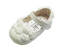 Cinda Baby Girls Flower Shoes White 15-18 Months