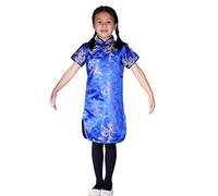 Cinda Clothing Dragon and Phoenix Qi Pao Blue 7-8 Years