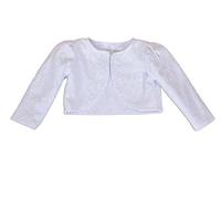 Cinda Lace Long Sleeve Baby Girls Bolero Jacket White 0-3 Months
