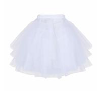 Cinda Women's 4 Layer Underskirt Petticoat in White Cinda White One Size
