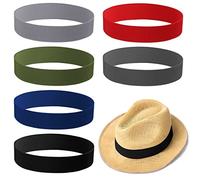 Cindeer 6-Piece Stretchable Hat Bands for Women & Men, Unisex Adults, Elegant Colors, One Size, Fits Most Hats, Cowboy, Panama, Straw, Fedora, Accessories