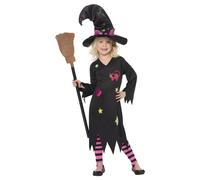 Cinder Halloween Witch Costume Set Smiffys Black 7-9 Years