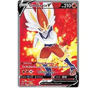 Cinderace V 178/192 Ultra Rare Pokemon Card (SWSH Rebel Clash) + 1x TitanCards® Toploader