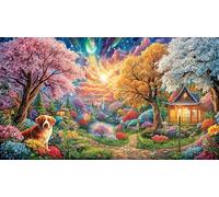 Cinderella-at-Halloween-under-full-moon Puzzle for Adults Kids 1000 Pieces Challenging Puzzles Fun Present & Activity for Home Recycled Paper for Decompression and Wall Decor 38x52/1000pcs