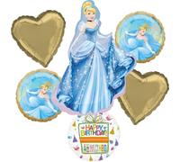 Cinderella Birthday Party Supplies 6pc Balloon Bouquet Decorations