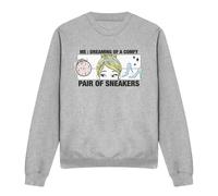 Cinderella Dreaming Of Comfy Sneakers Sweatshirt Light Grey | Size: 2XL Cinderella Light Grey 2XL