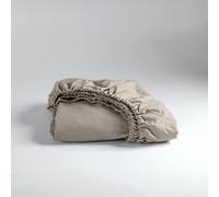 Cinderella Fitted Sheet, Cotton, Taupe, King