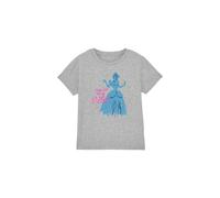 Cinderella Girl's Turn Up Your Magic T-Shirt Light Grey | Size: 3-4 Years Cinderella Light Grey 3-4 Years