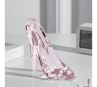 Cinderella Glass Slipper, 2025New Crystal High Heels Shoes Ornaments, Glass Slipper Decoration for Wedding Birthday Halloween Christmas (pink) (pink)