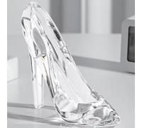 Cinderella Glass Slipper Acrylic Crystal High Heels Shoes Ornament Crystal Shoe Decorative Womens High Heels for Wedding and Birthday, Womens
