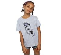 Cinderella Glitter Cotton T-Shirt Disney Princess Grey 7-8 Years