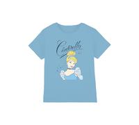 Cinderella Headshot With Fancy Script kids t-shirt in Light Blue | Size: 5-6 Years Cinderella Light Blue 5-6 Years