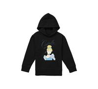 Cinderella Headshot With Fancy Script Youth Kids Pull-Over Hoodie, Black Disney Black 12-13 Years