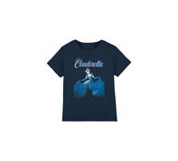 Cinderella Icon Silhouettes With Vintage Dress Kids T-Shirt Navy | Size: 5-6 Years Cinderella Navy 5-6 Years