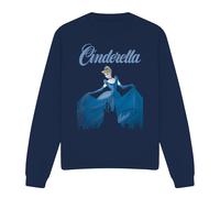 Cinderella Icon Silhouettes With Vintage Dress Sweatshirt Navy | Size: Medium Cinderella Navy M