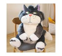 Cinderella Lucifer Cat Plush Toys, 15-65cm Cute Cat Stuffed Animal Doll Kids Girls Princess Stuffed Toys Kawaii Plushies Gift for Valentines Christmas Birthdays,Grey-45cm