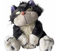 Cinderella Lucifer Cat Soft Plush Toy Cartoon Princess Kids Anime Movie Stuffed Animals Dolls Kids Gift,Grey-35cm