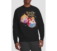 Cinderella Men's Christmas Royal & Bright, Ariel Sweatshirt Black | Size: 2XL Cinderella Black 2XL