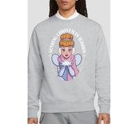 Cinderella Men's Christmas Wishes Sweatshirt Light Grey | Size: XL Cinderella Light Grey XL