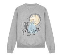 Cinderella New Year's Eve, Here Till Midnight Sweatshirt Light Grey | Size: Large Cinderella Light Grey L
