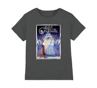 Cinderella Poster Girls T Shirt, Charcoal, 5-6 Years