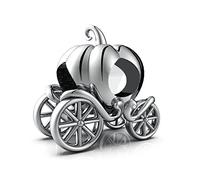 Cinderella Princess Pumpkin Carriage Charm 925 Sterling Silver Bead for Pandora Moments Bracelets Her Girls Women - Happy Birthday Gift Box