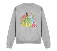 Cinderella Princess Tiana & In The Garden Sweatshirt Light Grey | Size: XL Cinderella Light Grey XL