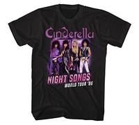 Cinderella Rock Band Night Songs Tour Black 2-Sided Adult T-Shirt Tee