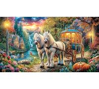 Cinderella-s-Carriage-in-the-Moonlit-Forest Recycled Paper Puzzle Game 1000 Piece Educational Game Challenge Fun Present & Activity for Home Great Gift Idea for Women, Gifts for Men 70x50/1000pcs